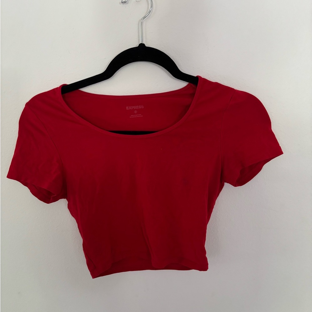 Express Bold Red Crop Top